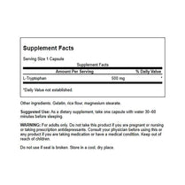 Swanson Amino Acid L-Tryptophan 500 Milligrams 60 Capsules