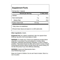 Swanson Psyllium Husk Dietary Fiber Supplement 610 mg 100 Capsules