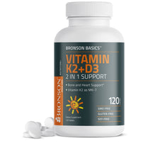 Bronson Vitamin K2 MK7 125mcg + D3 5000IU 120 Tablets