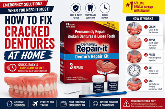 How to Fix Cracked Dentures at Home (Emergency Solutions Explained)
