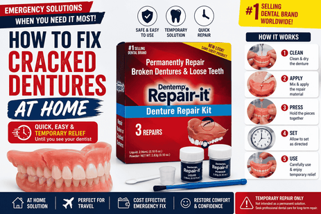 How to Fix Cracked Dentures at Home (Emergency Solutions Explained)
