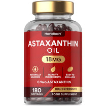 Astaxanthin Supplement 18mg | 180 Easy to Swallow Softgels | Naturally Sourced from Algae | No Artificial Preservatives | by Horbaach
