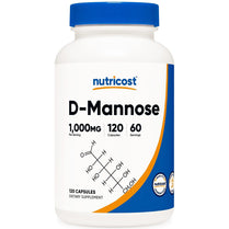 Nutricost D-Mannose 1000mg Per Serving, 120 Capsules - 500mg Per Capsule, Urinary Tract Health, Non-GMO and Gluten Free