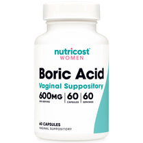 Nutricost Boric Acid Vaginal Suppositories 600Mg 60 Capsules