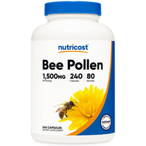 Nutricost Bee Pollen (240 Capsules, 80 Servings) (1,500MG Per Serving) - Non-GMO, GMP Compliant
