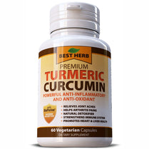 Best Herb ORGANIC TURMERIC Curcumin + BLACK PEPPER 500mg 60Caps