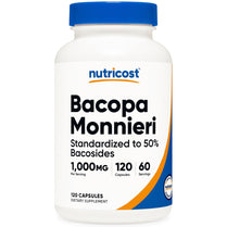 Nutricost Bacopa Monnieri 1,000mg, 120 Capsules (60 Servings) - Non-GMO, Gluten Free, and Vegetarian Friendly