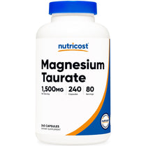 Nutricost Magnesium Taurate 1,500mg; 240 Capsules - Gluten Free, Non-GMO, Vegan, 80 Servings