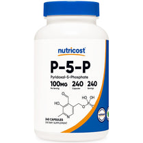 Nutricost P5P Vitamin B6 Supplement 100mg, 240 Capsules (Pyridoxal-5-Phosphate) - Vegetarian Friendly, Non-GMO, Gluten Free