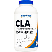 Nutricost CLA (Conjugated Linoleic Acid) 2,400mg, 240 Softgels - Gluten Free, Non-GMO, 800mg Per Softgel