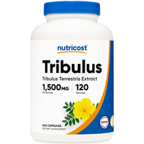 Nutricost Tribulus Terrestris Extract 1500mg, 240 Capsules - 45% Saponins, 120 Servings, Non-GMO, Gluten Free