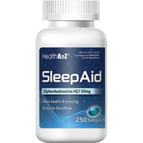 HealthA2Z Sleep Aid Diphenhydramine MEGA VALUE 50mg 250 Softgels Australia