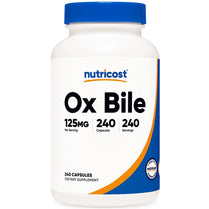 Nutricost Ox Bile Capsules 125mg, 240 Capsules - Non-GMO