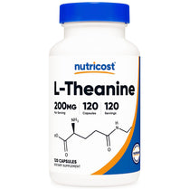 Nutricost L-Theanine 200mg , 120 Capsules , Double Strength - Non-GMO, Gluten Free