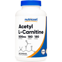 Nutricost Acetyl L-Carnitine 500mg Weight Loss Fat Burner 180 Capsules