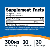 Nutricost Benfotiamine 300mg, 30 Capsules - Gluten Free, Non-GMO, and Vegetarian Friendly Fat Soluble Vitamin B1