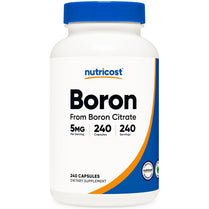 Nutricost Boron Capsules 5mg, 240 Vegetarian Capsules - Gluten Free and Non-GMO