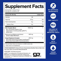 Gundry MD MCT Wellness Powder to Support Energy, Ketone Production and Brain Health, Keto Friendly, Sugar Free