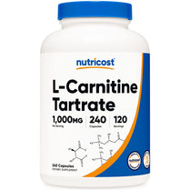 Nutricost L-Carnitine Tartrate 1000mg WEIGHT LOSS FAT BURNER 120 Capsules