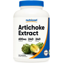 Nutricost Artichoke Extract 5% Cynarin 500mg Gluten Free Vegetarian 240 Capsules