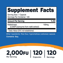 Nutricost Nattokinase 2000FU 120 Capsules