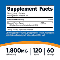 Nutricost Chanca Piedra Extract - Stone Breaker - 120 Tablets, 1800mg Per Serving, 60 Servings Per Bottle
