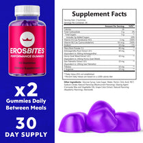 Eros Bites Gummies Supplement for Men, Official ErosBites Gummy Pills Performance Blend Maximum Strength All Natural Support Overall Health Wellness, EroBites Advanced Formula Gomitas (60 Gummies)