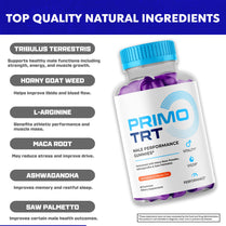 Primo TRT – Original PrimoTRT Gummies with a Premium Natural Blend to Help Support Sustained Energy, Active Body & Daily Performance | Great-Tasting, Easy-to-Chew Gummys (60 Gummies)
