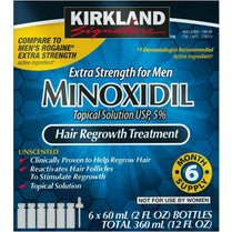 Kirkland Minoxidil 5% hair loss regrowth solution treatment Topical Solution 1-6 months supply Exp 11/24