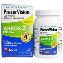 Bausch & Lomb, PreserVision, AREDS 2 Formula, Eye Vitamin & Mineral Supplement, 120 Soft Gels