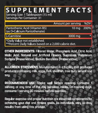 Nutrex Research L-Carnitine 3000 | Liquid Shots, Stimulant Free | Supports Muscle Recovery For Men and Women (31 Servings, Orange Mango