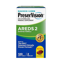 Bausch & Lomb, PreserVision, AREDS 2 Formula, Eye Vitamin & Mineral Supplement, 120 Soft Gels