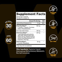 ONNIT Alpha Brain Nootropic Brain Supplement for Focus, Memory, Mental Clarity, Cognitive Support with L-Theanine and Vitamin B6, 60 Count Capsules