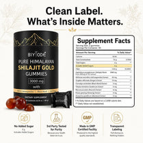 Shilajit Gummies for Men Micronutrients: Pure Shilajit from Himalayan Rich in Ashwagandha Gaulshura Fulvic Acid 85 Micronutrients Suitable for Men No Added Sugar 60 Gummies 30 Day Supply