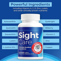 SightCare - Vision Support Supplement - Natural Formula for Eye Health, Clarity & Focus - Advanced Eye Support, 60 Capsules - 2 Pills Daily
