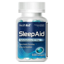 HealthA2Z Sleep Aid Diphenhydramine MEGA VALUE 50mg 100 Softgels