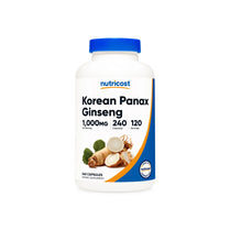 Nutricost Korean Red Panax Ginseng 1000mg 240 Capsules