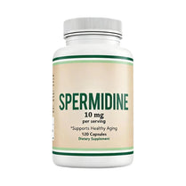 Spermidine Supplement (10mg of 99% Spermidine 3HCL - Third Party Tested) 120 Capsules - Over 100x More Potent Than Wheat Germ Extract for Cell Membrane, Telomere Health and Aging by Double Wood
